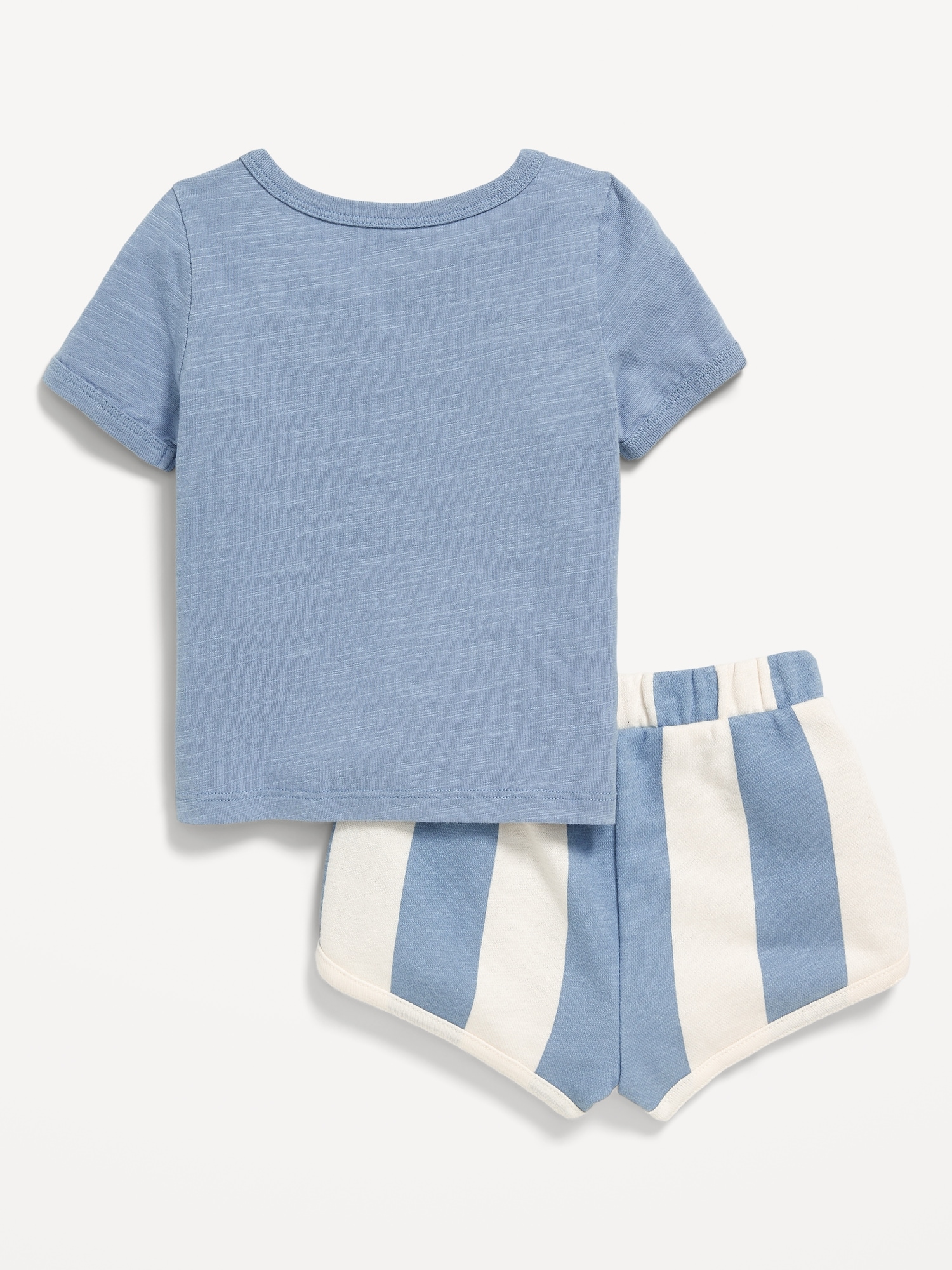 올드네이비 Little Navy Organic-Cotton T-Shirt and Shorts Set for Baby
