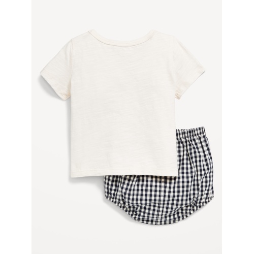 올드네이비 Little Navy Organic-Cotton Pocket T-Shirt and Shorts Set for Baby