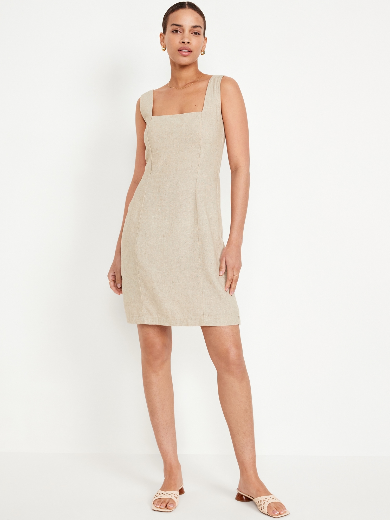 올드네이비 Sleeveless Linen-Blend Mini Dress