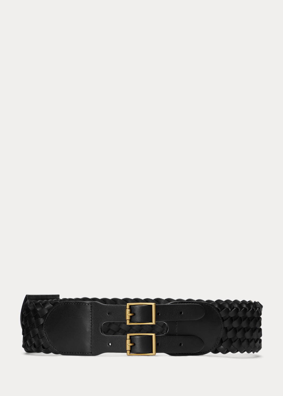 Wide Woven Leather Belt