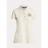 Beaded-Crest Pique Polo Shirt