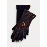 Equestrian-Print Tech Gloves
