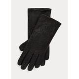 Burn-Out Leather Tech Gloves
