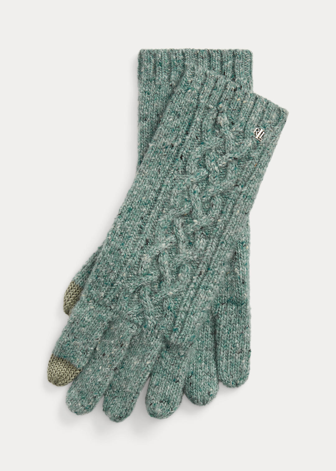 Cable-Knit Wool-Blend Tech Gloves