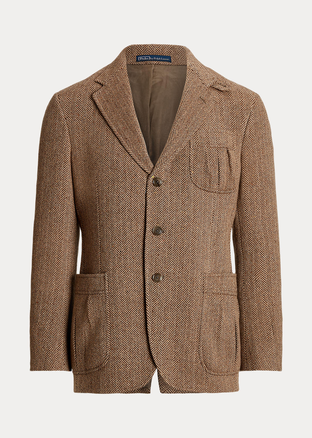 Wool-Blend Herringbone Suit Jacket