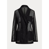 Double-Breasted Mesh Blazer