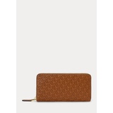 Debossed Leather Continental Wallet