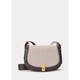 Polo ID Leather-Trim Canvas Saddle Bag