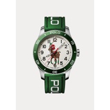Polo Watch Green Bezel White Dial
