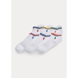 Striped-Cuff Low-Cut Sock 6-Pack