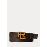 RL Leather-Trim Webbed Belt
