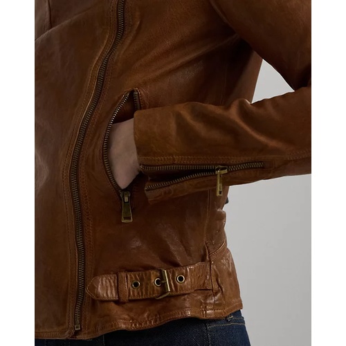 폴로 랄프로렌 Leather Moto Jacket