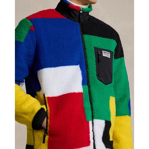 폴로 랄프로렌 Color-Blocked Pile Fleece Hybrid Jacket