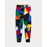 Abstract-Print Double-Knit Jogger Pant