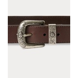 Engraved Western Leather Belt