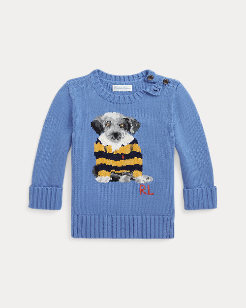 폴로 랄프로렌 Dog-Intarsia Cotton Sweater