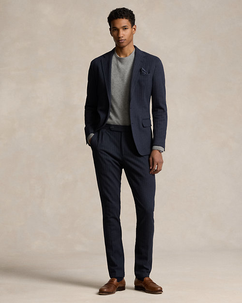 Pinstripe Jersey Suit Trouser