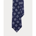 Square-Print Linen Tie