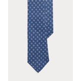 Square-Patterned Linen Tie