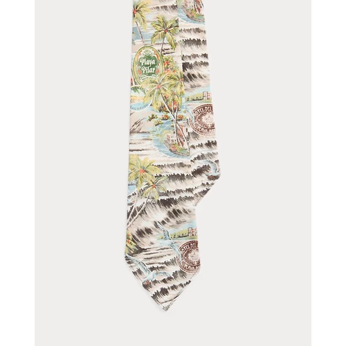 폴로 랄프로렌 Vintage-Inspired Tropical-Print Tie
