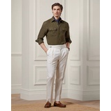 Hand-Tailored Silk Gabardine Trouser