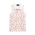 Girls 4-6x Strawberry Mesh Sleeveless Polo Shirt