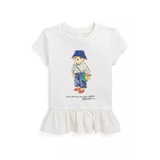 Baby Girls Polo Bear Cotton Jersey Peplum T-Shirt