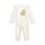 Baby Girls Polo Bear Fleece Sweatshirt & Pants Set