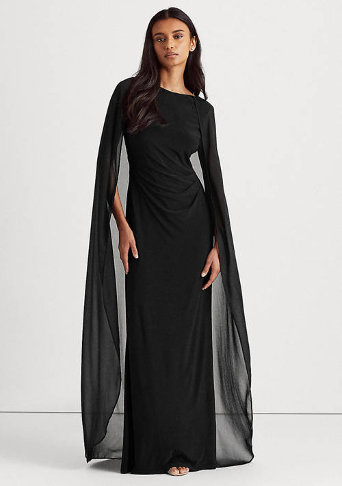 Georgette Cape Jersey Gown