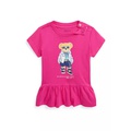 Baby Girls Polo Bear Cotton Jersey Peplum T-Shirt