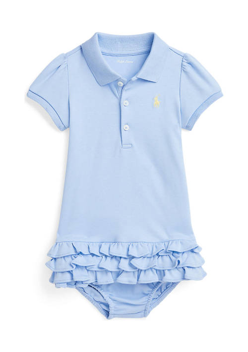 Baby Girls Soft Cotton Polo Dress & Bloomer