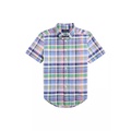 Boys 8-20 Plaid Cotton Oxford Short-Sleeve Shirt