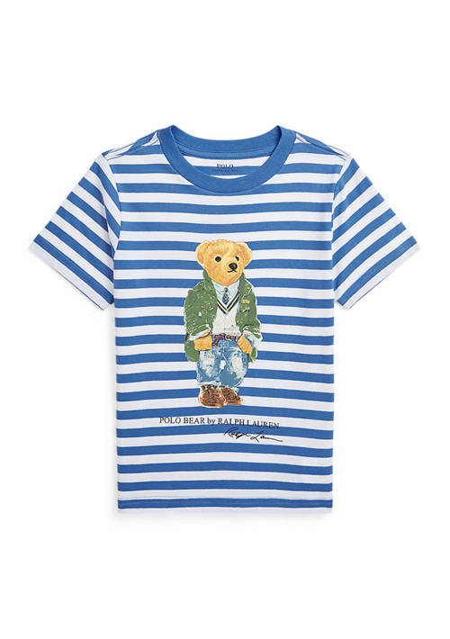 Boys 2-7 Polo Bear Striped Cotton Jersey T-Shirt