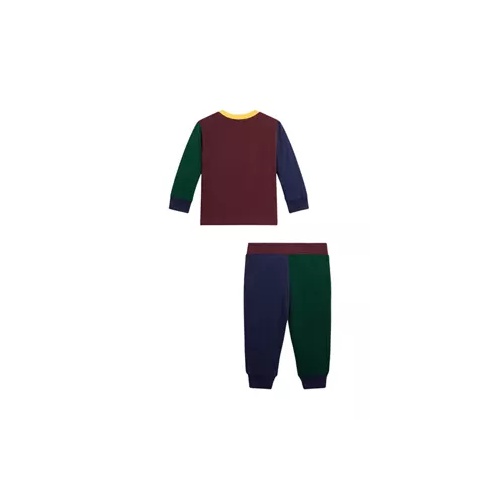 폴로 랄프로렌 Baby Boys Polo Bear Jersey T-Shirt & Fleece Pants Set