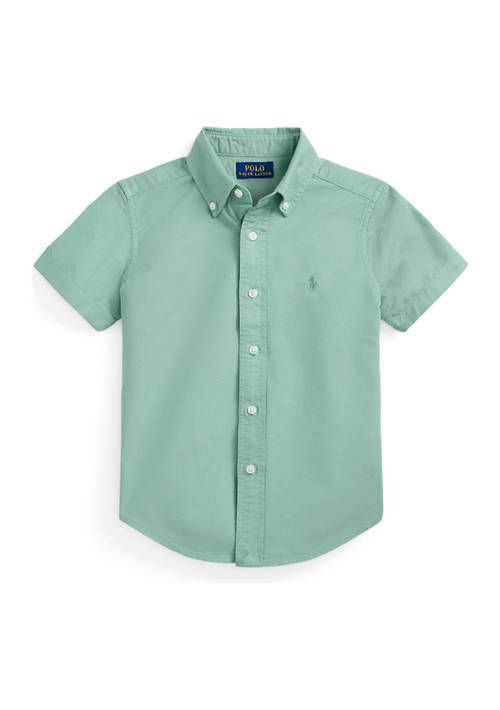 Boys 2-7 Cotton Oxford Short Sleeve Shirt