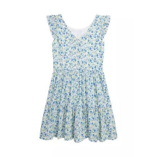 폴로 랄프로렌 Girls 7-16 Floral Cotton Seersucker Dress
