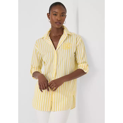 폴로 랄프로렌 Oversize Striped Cotton Broadcloth Shirt