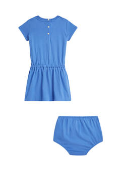 폴로 랄프로렌 Baby Girl Polo Bear Cotton Jersey Dress and Bloomer