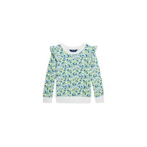 폴로 랄프로렌 Girls 2-6x Floral Ruffled French Terry Sweatshirt