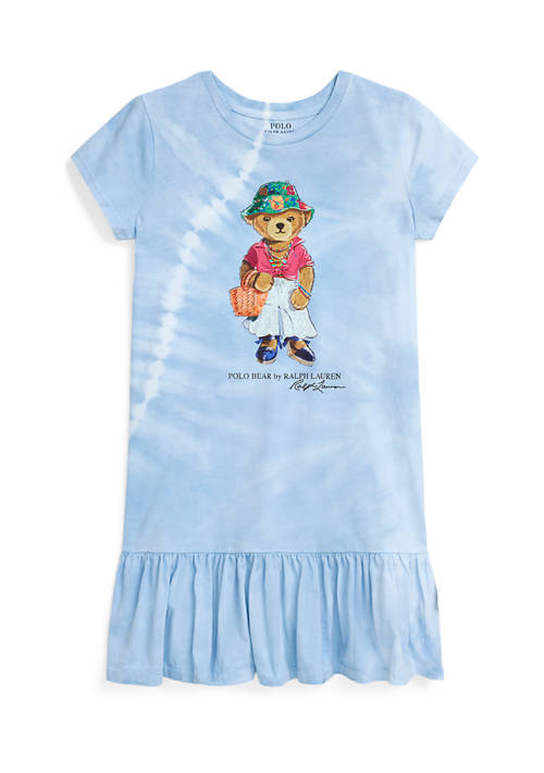 Girls 7-16 Tie Dye Polo Bear Cotton T-Shirt Dress