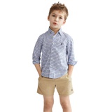 Toddler and Little Boys Plaid Cotton Shirt