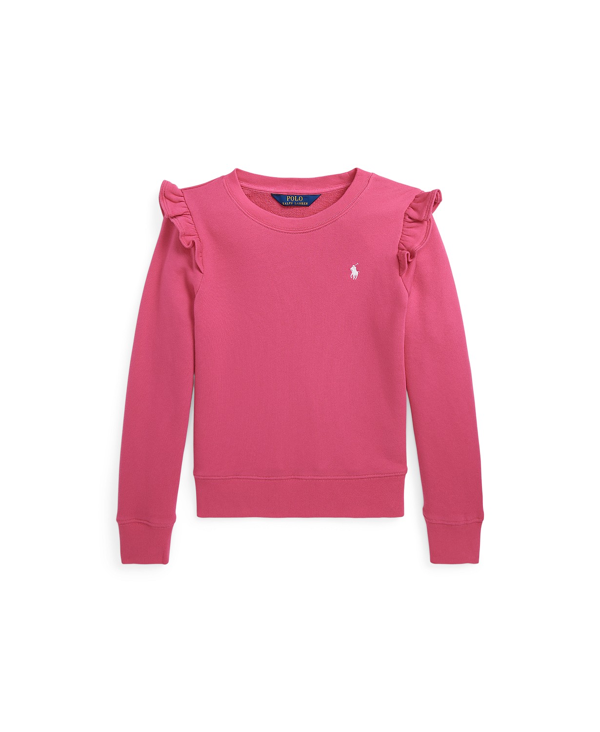 Toddler and Little Girls Ruffled Terry Long Sleeve Sweatshirt