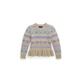 Toddler and Little Girls Fair Isle Cotton-Cashmere Cardigan Sweater