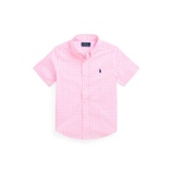 Toddler and Little Boys Plaid Cotton Poplin Short Sleeve Shirt