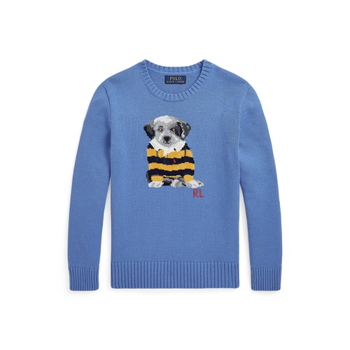폴로 랄프로렌 Big Boys Dog-Intarsia Cotton Sweater