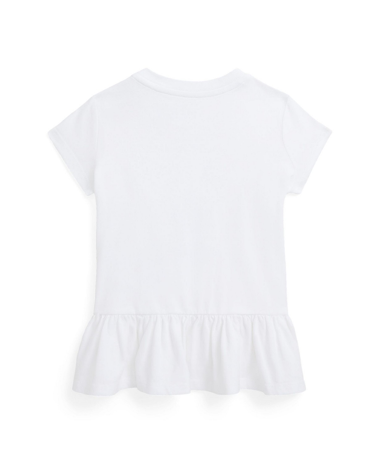 폴로 랄프로렌 Baby Girls Polo Bear Cotton Jersey Peplum T Shirt