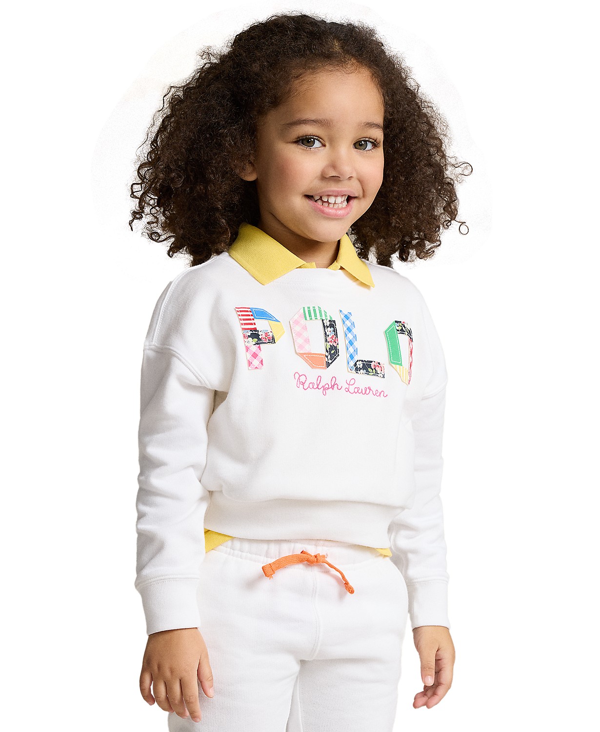 폴로 랄프로렌 Toddler and Little Girls Mixed-Logo Terry Sweatshirt