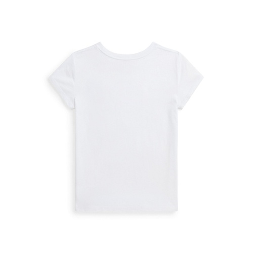 폴로 랄프로렌 Big Girls Tropical-Logo Cotton Jersey T-shirt