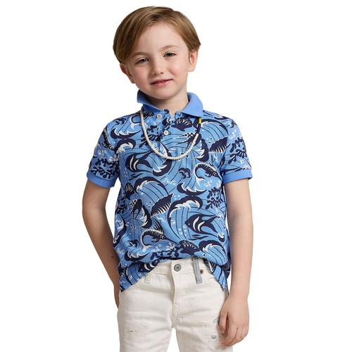 폴로 랄프로렌 Toddler and Little Boys Reef-Print Cotton Mesh Polo Shirt