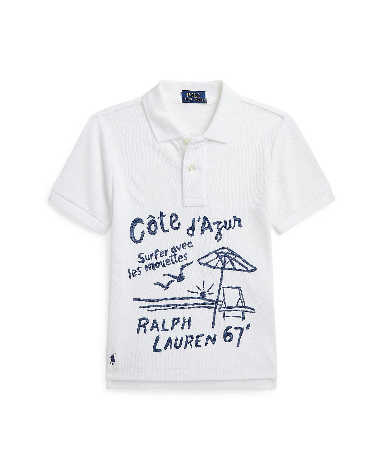 폴로 랄프로렌 Toddler and Little Boys Embroidered Cotton Mesh Polo Shirt